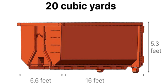 Picture of 20-Cubic-Yard Dumpster for General Debris (Wood, Drywall, & More).  Two Tons Included, Overweight and Other  Charges May Apply. See product details for more info.